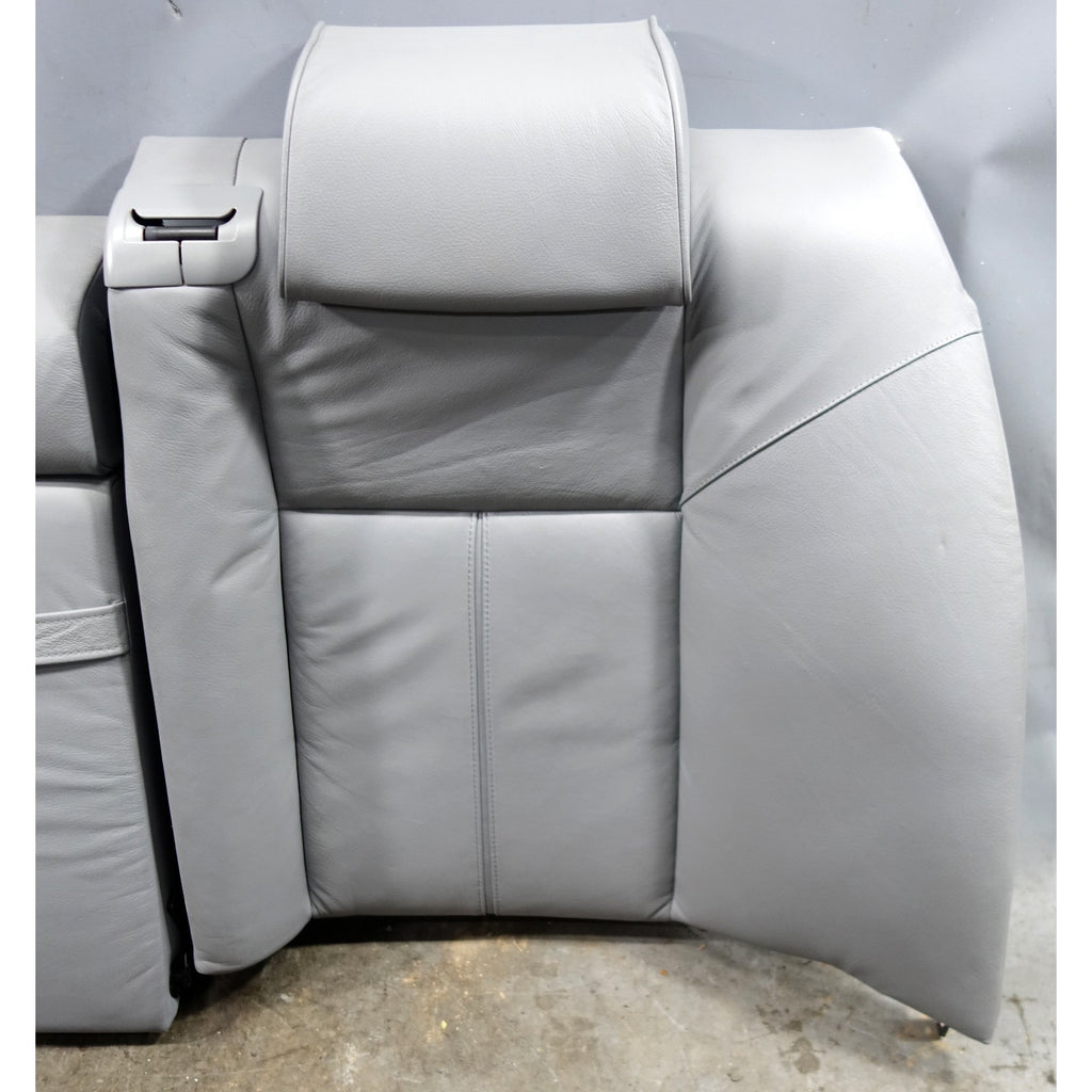 1996-2001 BMW E38 7-Series Contour Rear Seat Backrest w/o Heat Grey Leather OEM