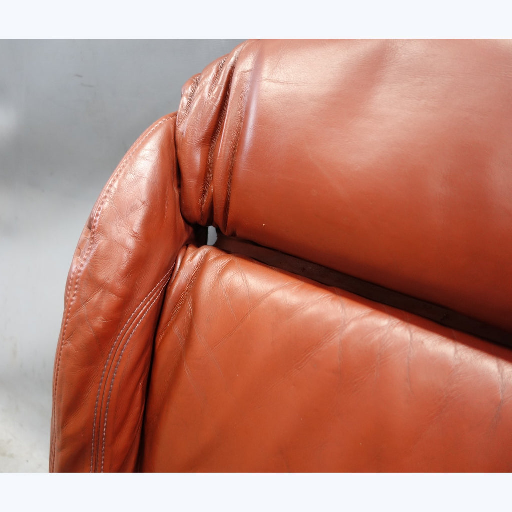 Damaged 2010-2013 BMW E92 E90 M3 Left Seat Bottom Pad Fox Red Leather OEM