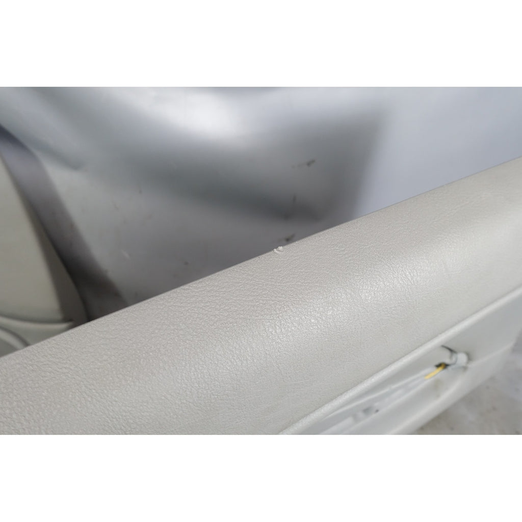 00-06 BMW E46 3-Series 2dr Front Int Door Panel Trim Skin Pair Grey Leather OE
