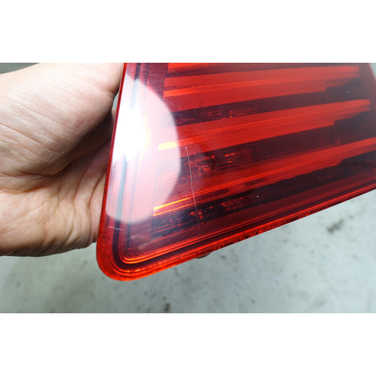 Damaged BMW F10 5-Series LCI Right Inner Trunk Lid Tail Light OEM 2014-2016