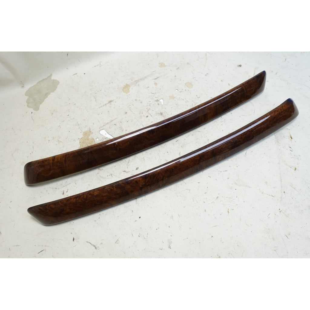 2007-2013 BMW E92 E93 3-Series 2dr Rear Lateral Wood Trim Strip Pair Walnut Root
