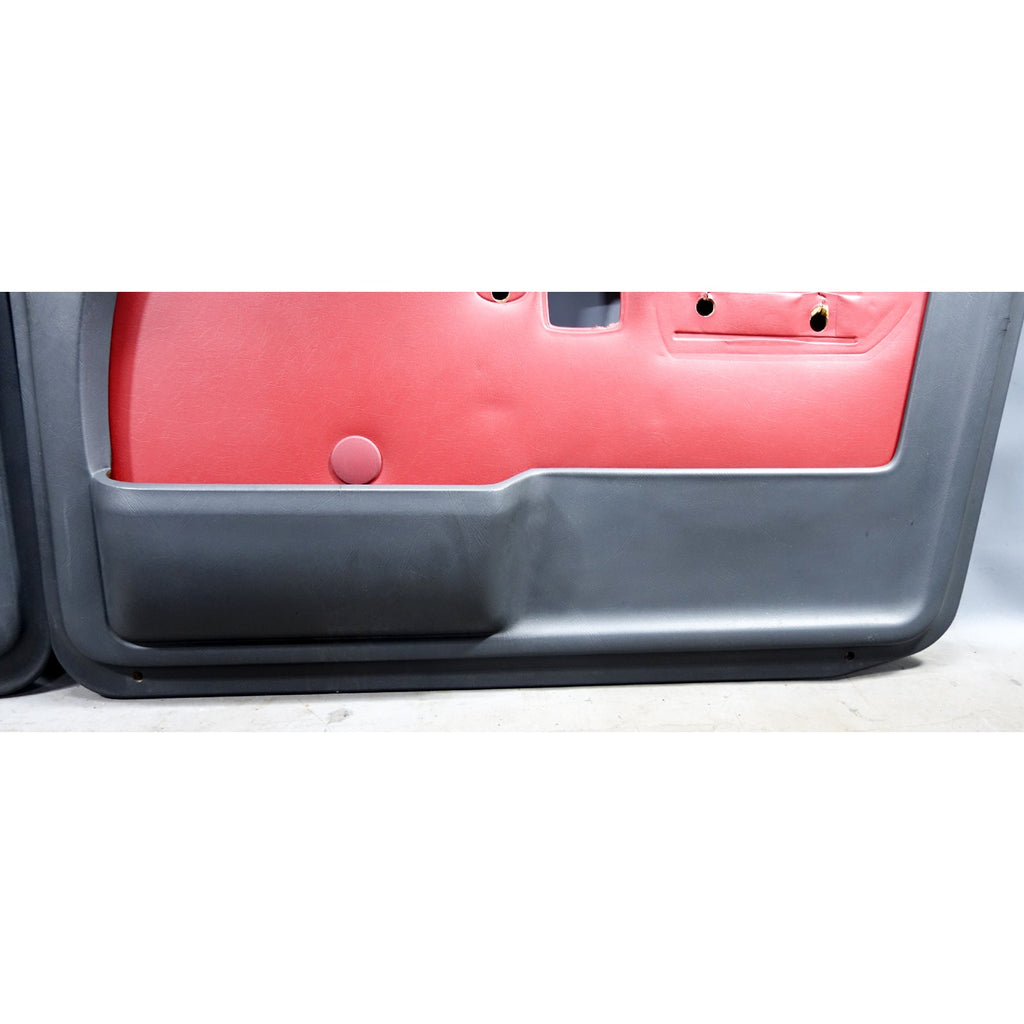 1979 BMW E23 7-Series 733i Reupholstered Front Interior Door Panel Pair Red OEM