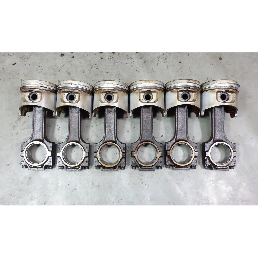 1982-1987 BMW M20 ETA E30 325e 528e Piston 130mm Connecting Rod Set of 6 OEM