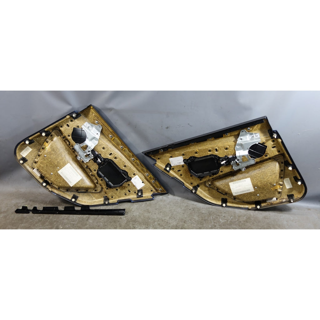 2008-2010 BMW E60 5-Series  Rear Interior Door Panel Card Pair Natural Brown OEM