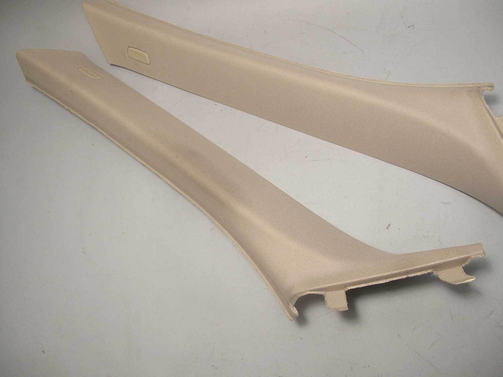 2011-2016 BMW F10 5-Series Front Windshield A- Pillar Column Covers Beige OEM