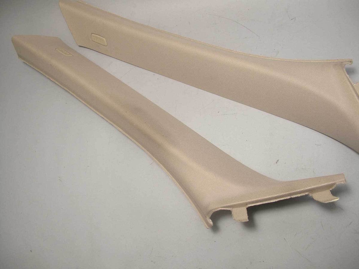 2011-2016 BMW F10 5-Series Front Windshield A- Pillar Column Covers Beige OEM
