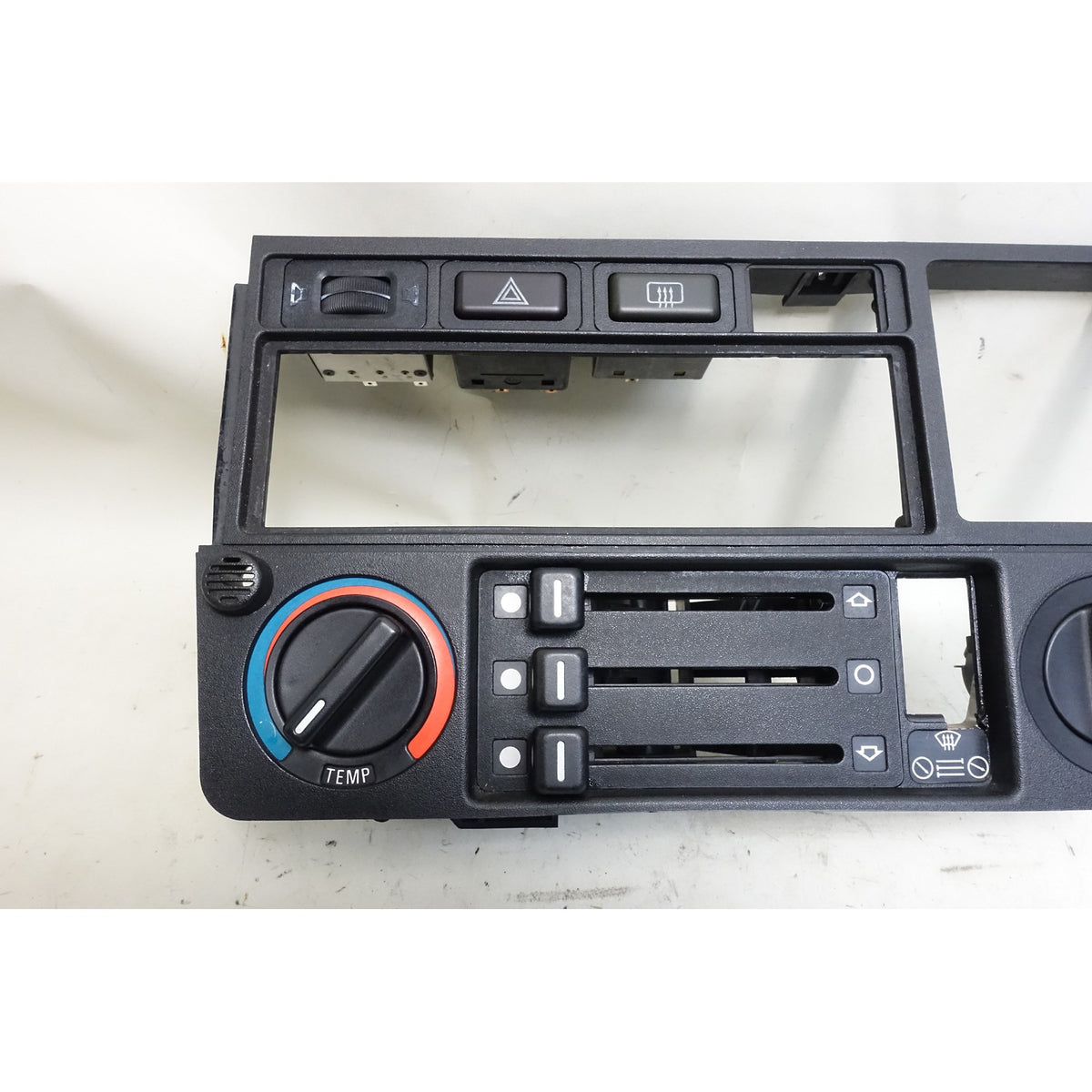 Damaged 1984-1991 BMW E30 Climate Control Radio Surround Trim Face Panel OE