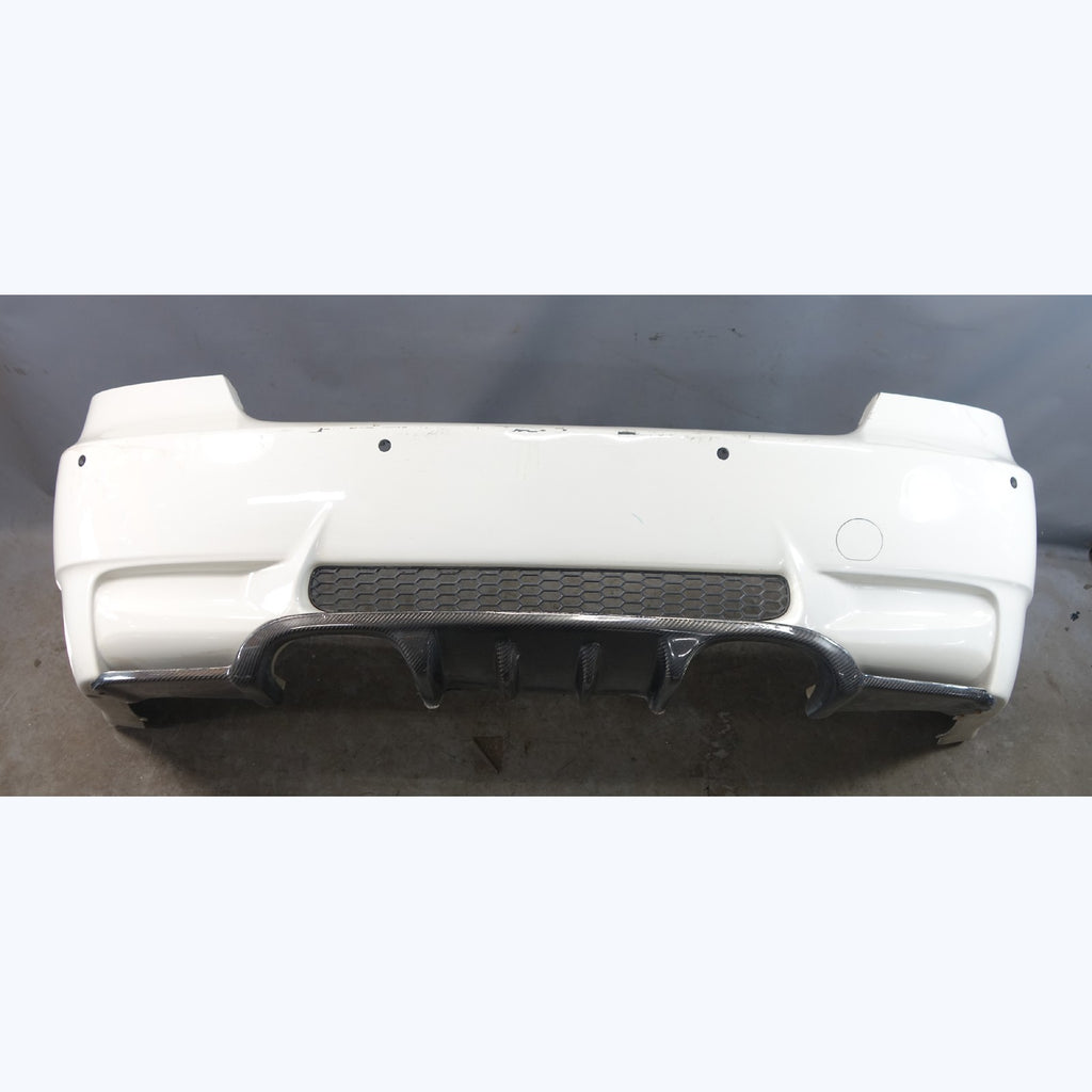 08-13 BMW E92 E93 M3 Factory Rear Bumper Cover Trim White PDC w/ Diffuser OEM