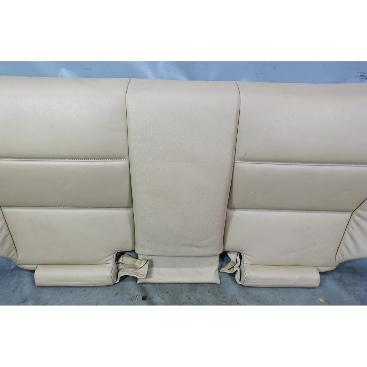 00-06 BMW E46 3-Series Coupe Rear Seat Bottom Bench Folding Beige Leather OEM