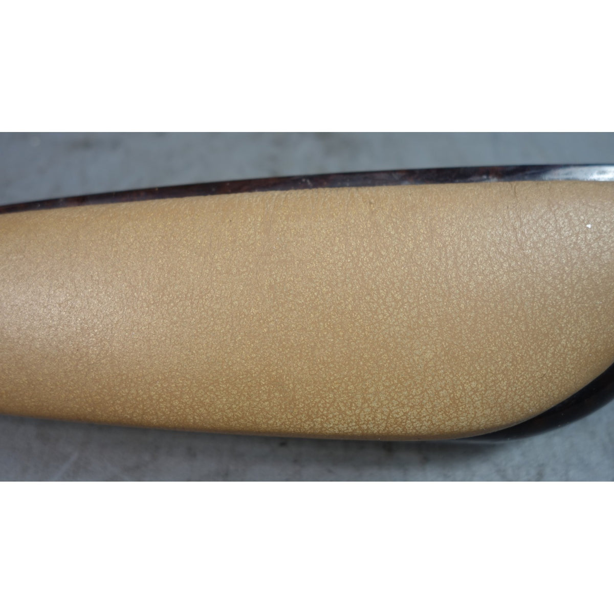 02-06 BMW E46 3-Series Convertible Rear Side Armrest Pair Brown Leather Wood OEM