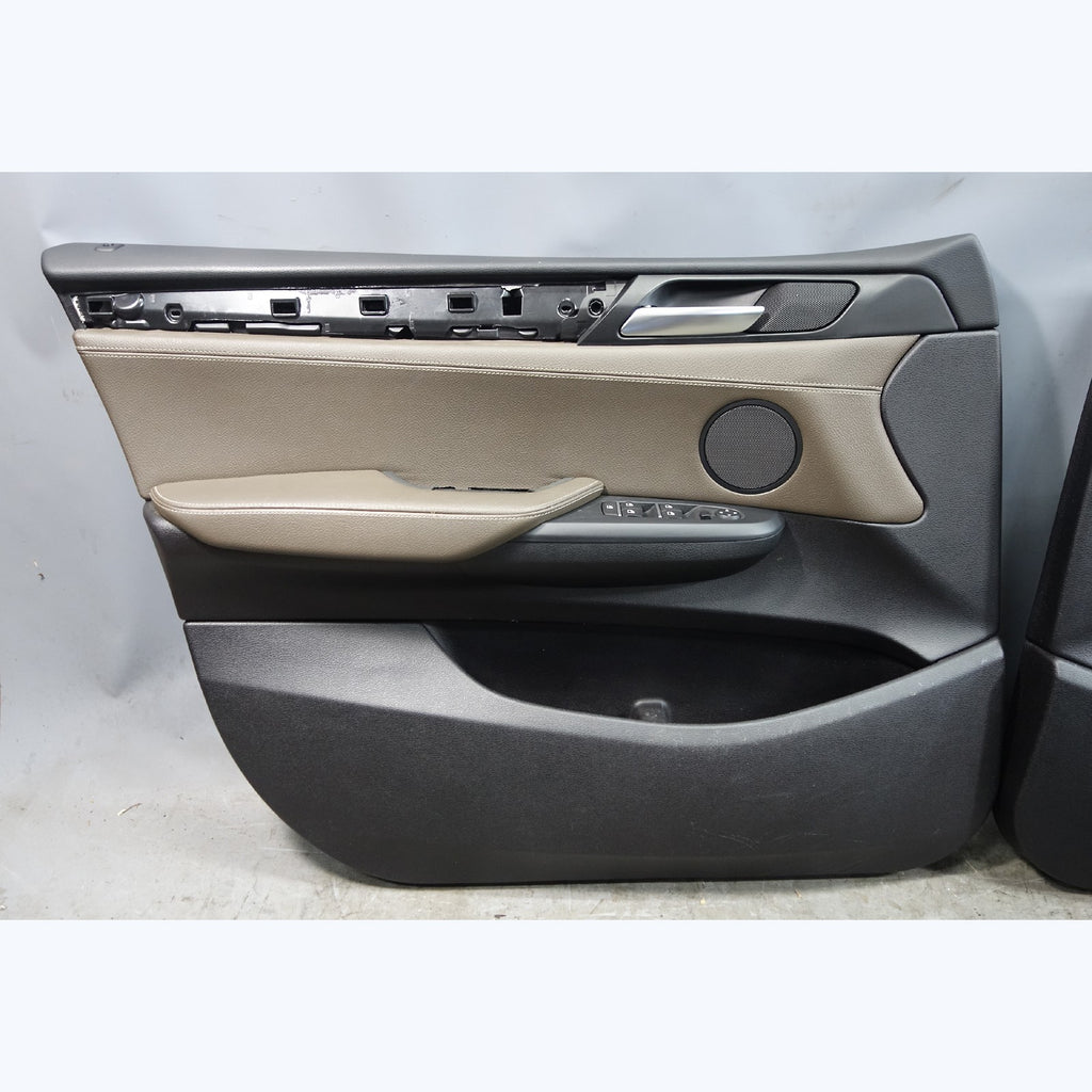 2011-2014 BMW F25 X3 SAV Early Front Interior Door Panels Mocha Brown OEM