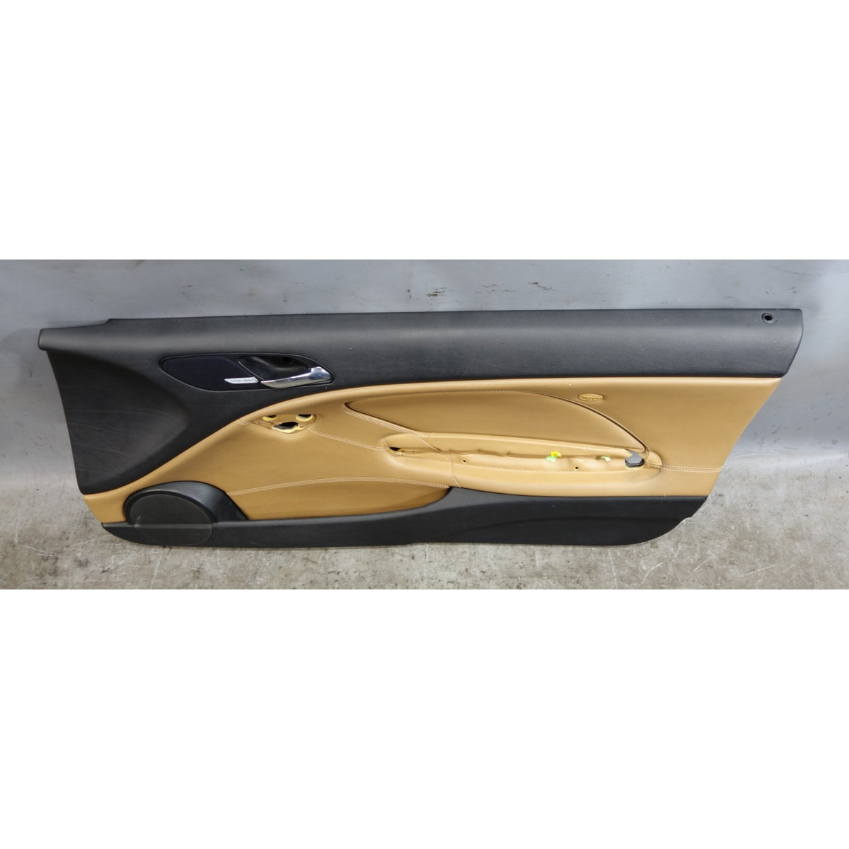 02-06 BMW E46 3-Series 2-door Right Interior Door Panel Trim Brown Leather OEM