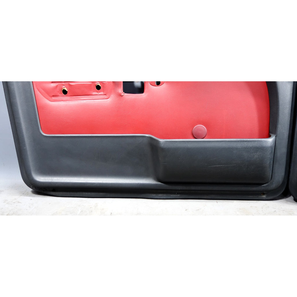 1979 BMW E23 7-Series 733i Reupholstered Front Interior Door Panel Pair Red OEM