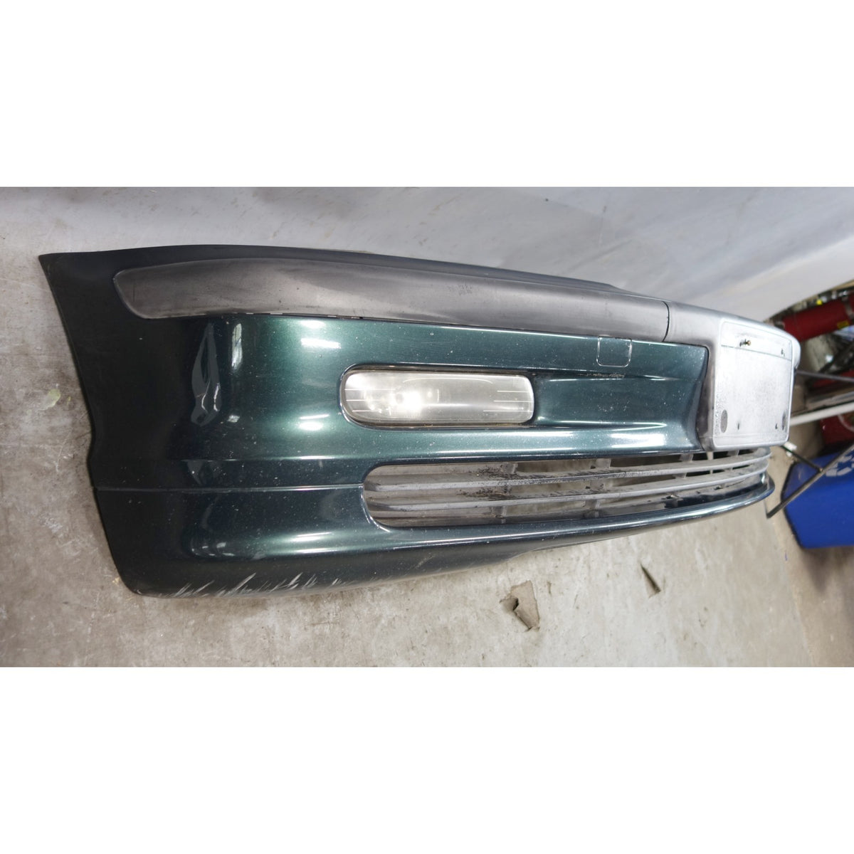 Damaged 99-01 BMW E46 3-Series 4-Door Early Front Bumper Cover Oxford Green OEM