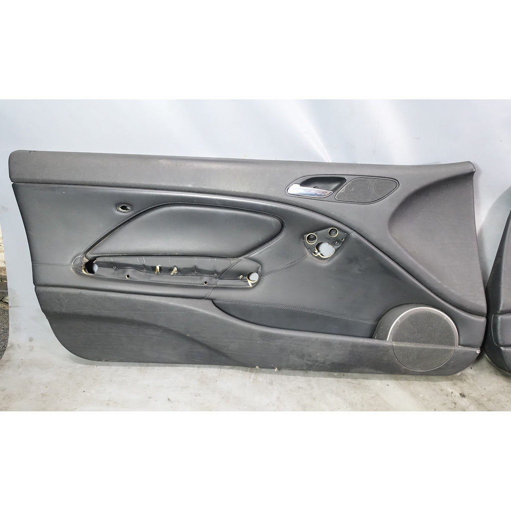 2001-2002 BMW E46 M3 Early Interior Door Panel Trim Pair Titan Black Napa OEM