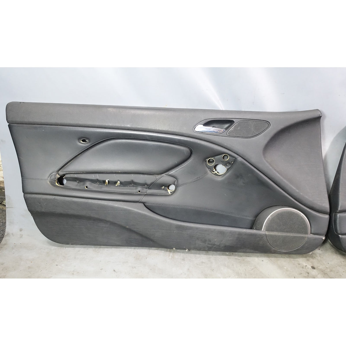 2001-2002 BMW E46 M3 Early Interior Door Panel Trim Pair Titan Black Napa OEM