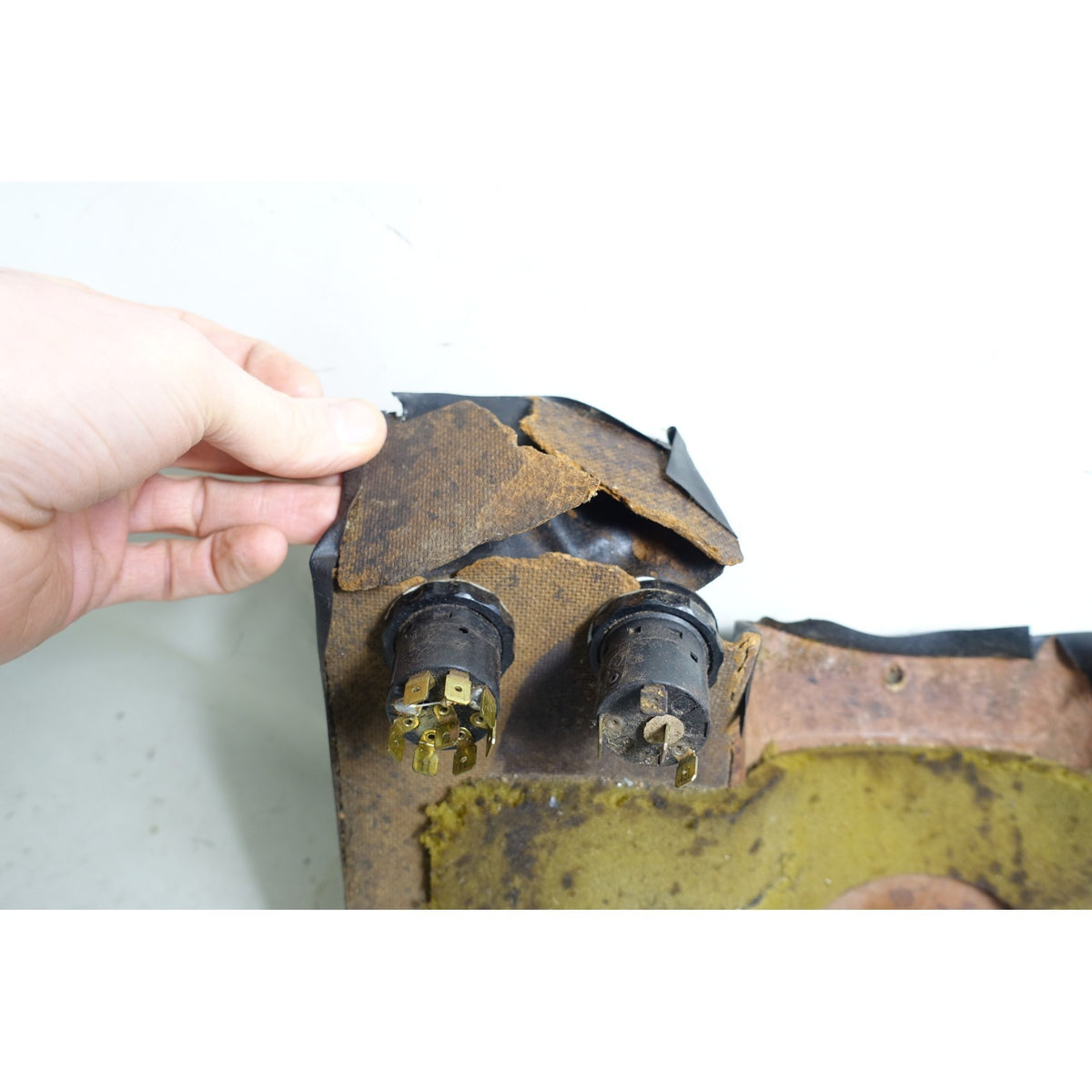 Damaged 71-74 BMW E3 Bavaria Sedan Left Driver Lower Knee Bolster Trim Panel OEM