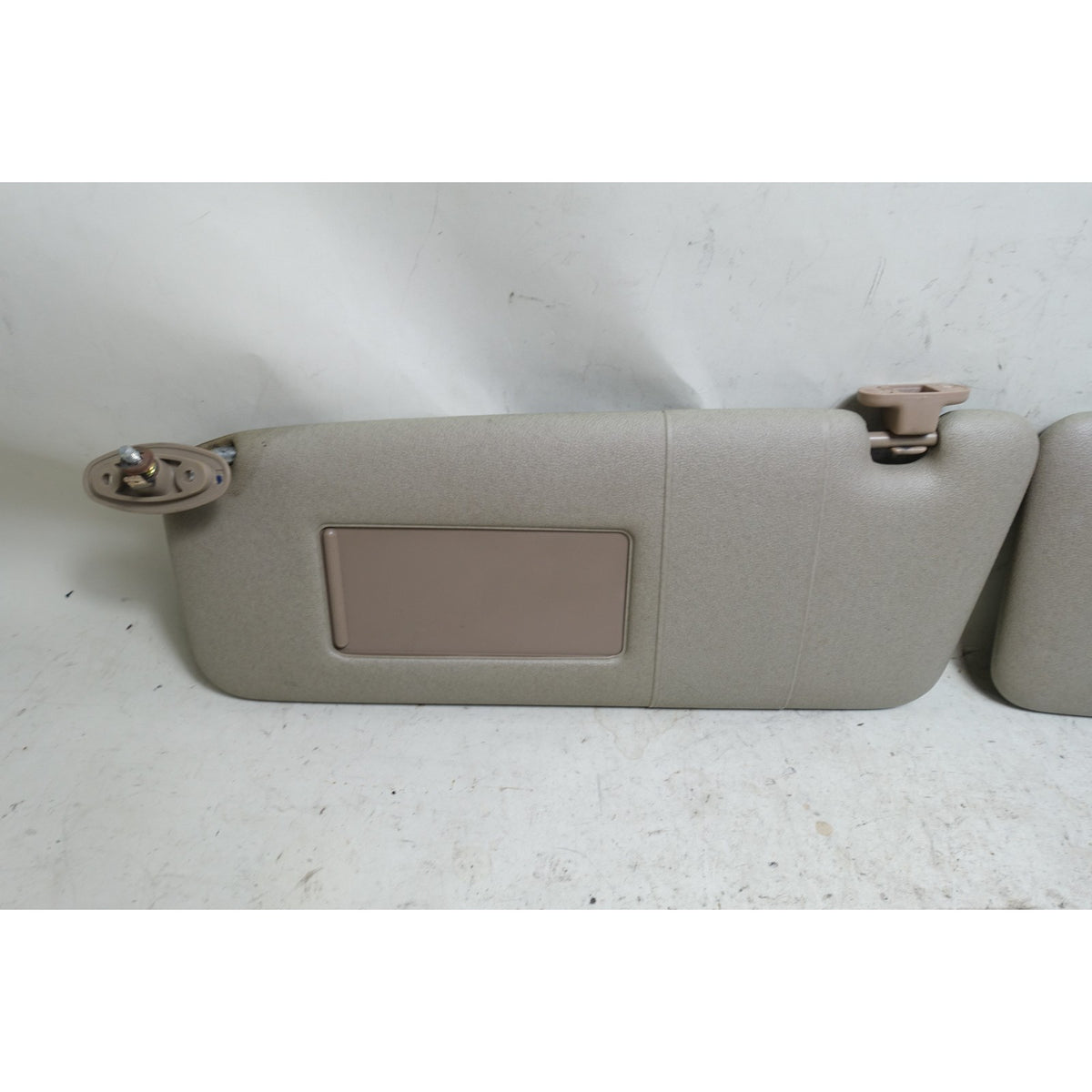 1991-1995 BMW E34 Factory Sun Visor Pair Parchment Beige Vinyl OEM