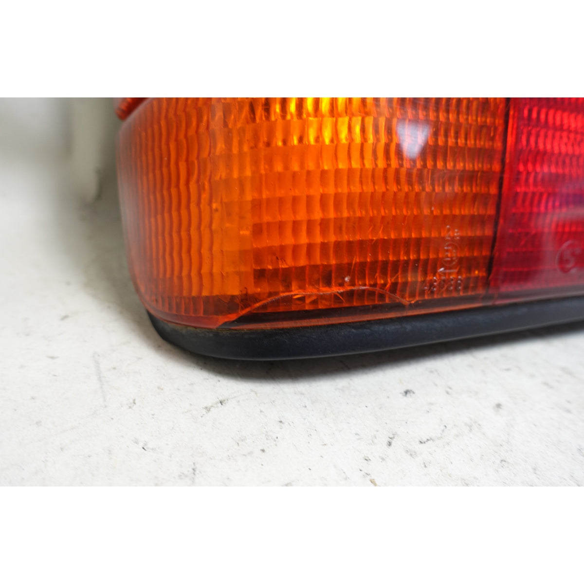 Damaged 88-92 BMW E30 Left Driver Tail Light Lamp Housing w Bulb Tray OEM