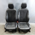 14-20 BMW F30 3-Series F36 Front Sport Seat Pair Black Leather w Blue Stitch OEM