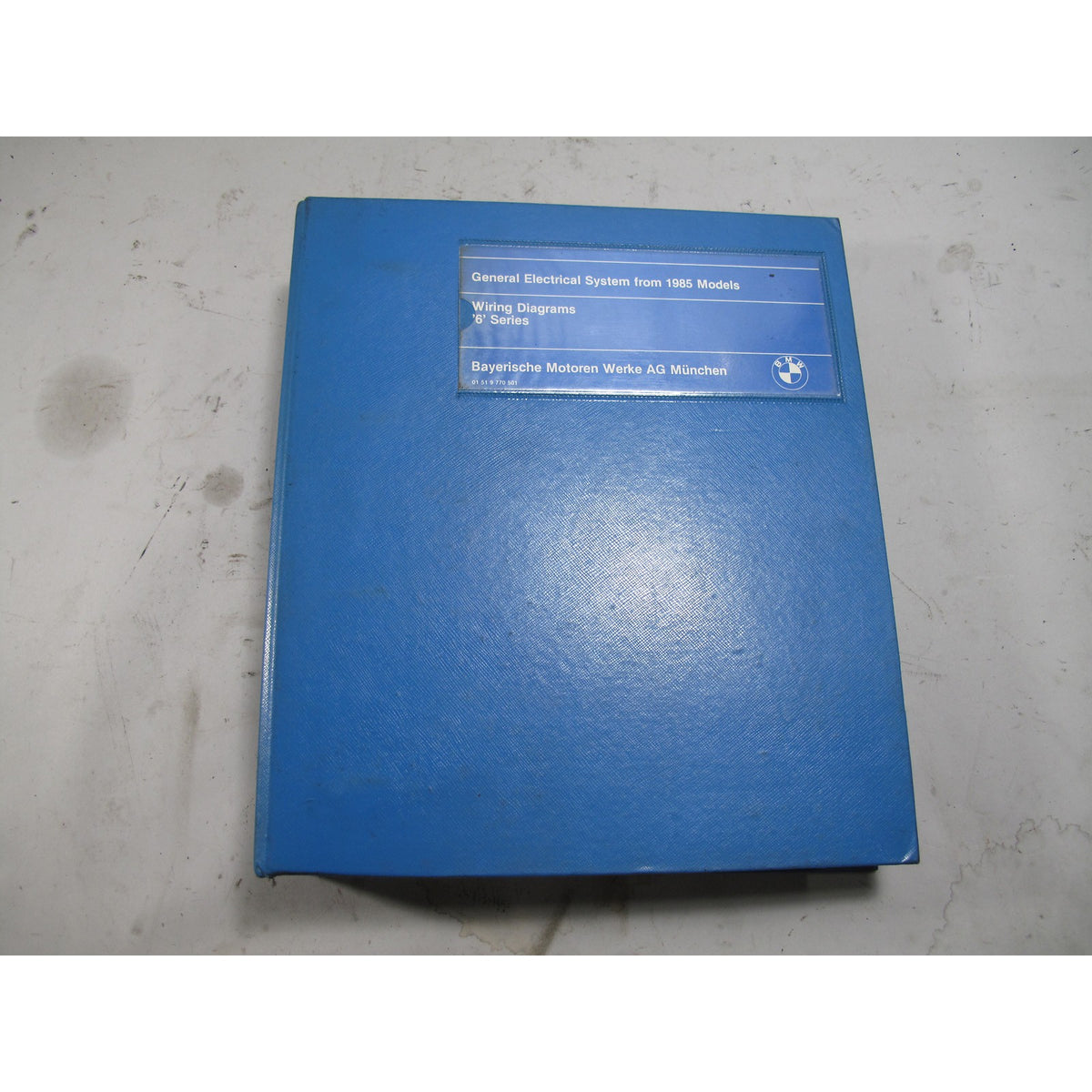 Original BMW General Electrical System Wiring Diagrams For 6 series 1985 +
