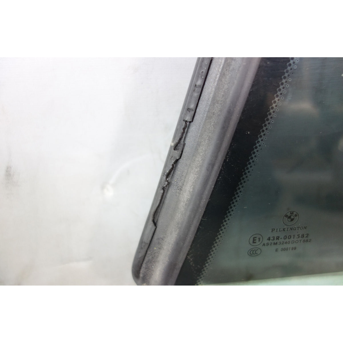 Damaged 2008-2013 BMW E88 1-Series Convertible Left Rear Window Glass OEM