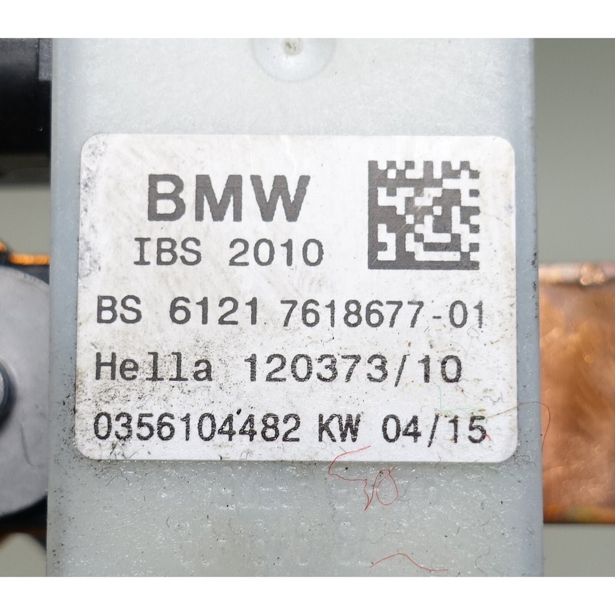 2012-2015 BMW E84 X1 SAV Factory Negative - IBS Minus IBS Battery Cable Terminal