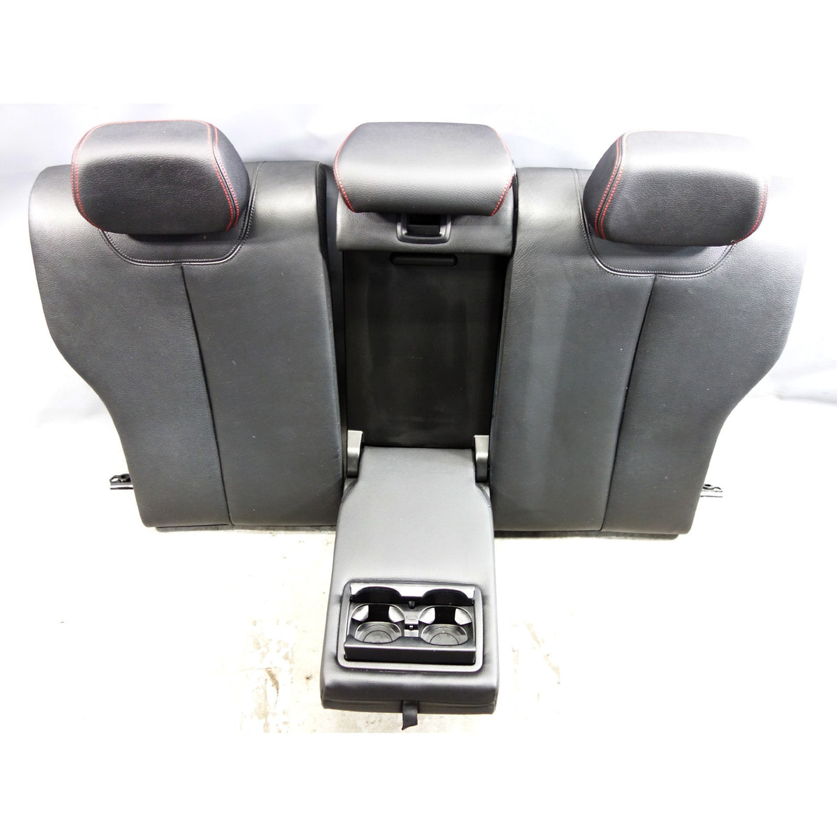 12-19 BMW F30 3-Series Sedan Rear Folding Seat Backrest Black Leather Red Accent