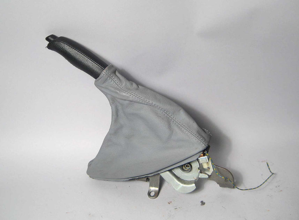 BMW E46 3-Series E-Brake Hand Parking Brake Grey and Black Leather w Boot OEM