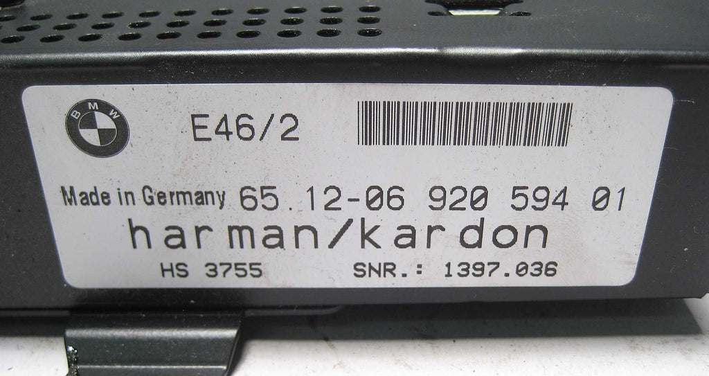BMW E46 2dr Coupe Harman Kardon HK Amplifier 2000-2004 325Ci 330Ci M3 USED OEM