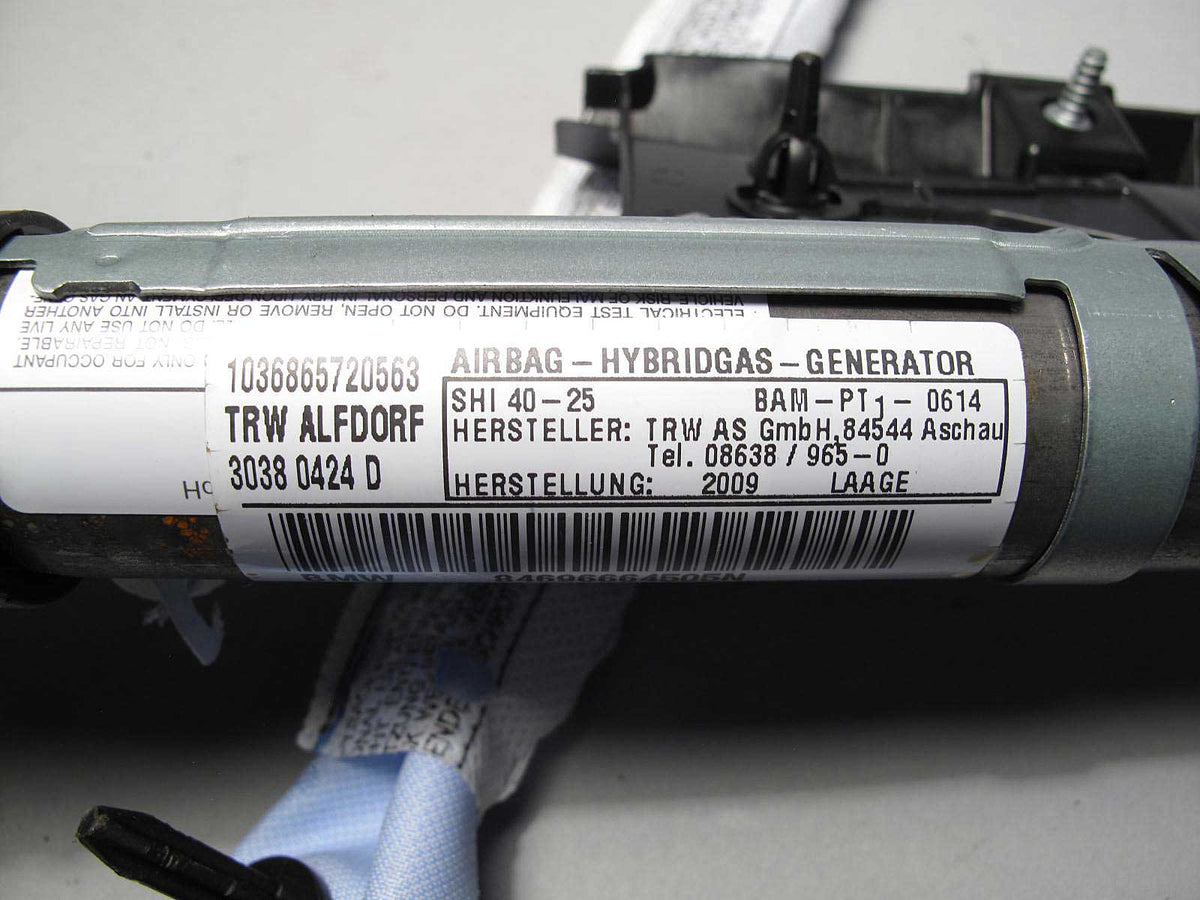 06-11 BMW E90 3-Series Sedan Left Side Curtain Head Airbag 6966645 Genuine OEM