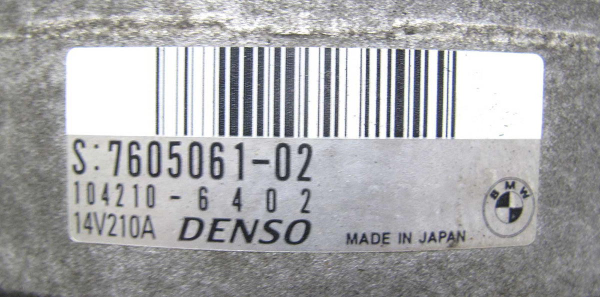 BMW F30 F32 F22 F10 N20 N26 Factory Alternator Generator 210 Amp OEM 2012-2017