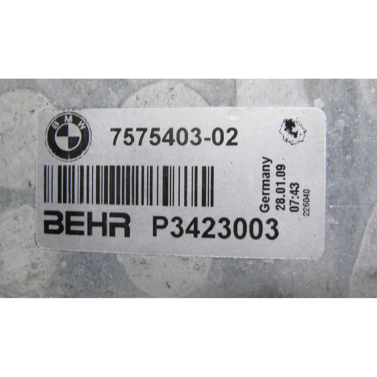2009-2017 BMW N62 N63N Twin Turbo V8 Left Bank 2 Charge-Air Intercooler USED OEM