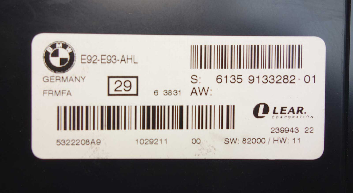 2007 BMW E92 E93 3-Series Early 2door LKM Light Check Footwell Module Adaptive