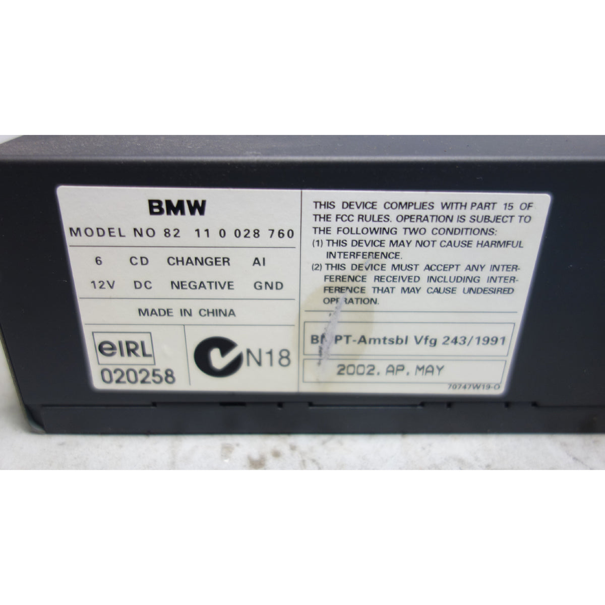 1992-2006 BMW Alpine 6 Disc Trunk CD Changer w Magazine E36 E39 E46 OEM