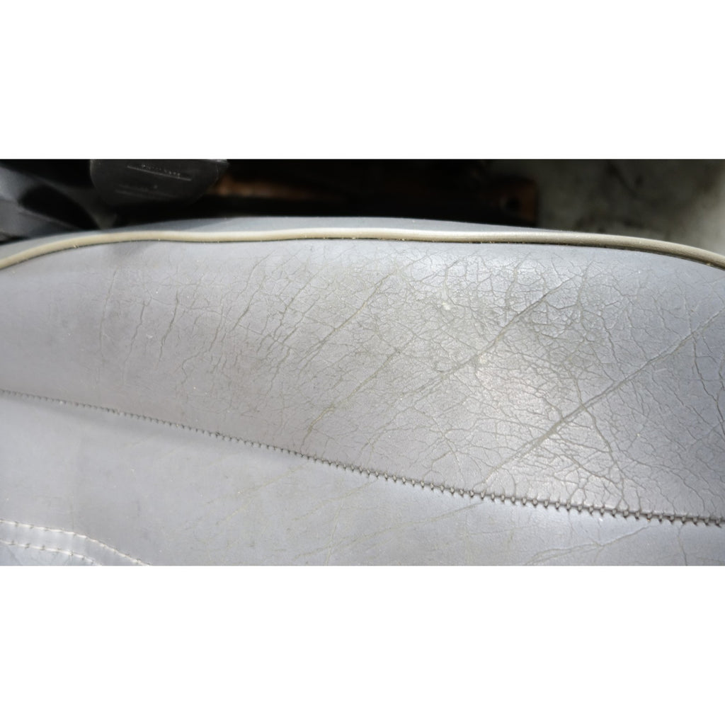1986-1991 BMW E30 Sedan Basic Front Seat Pair Grey Silver Leather OEM
