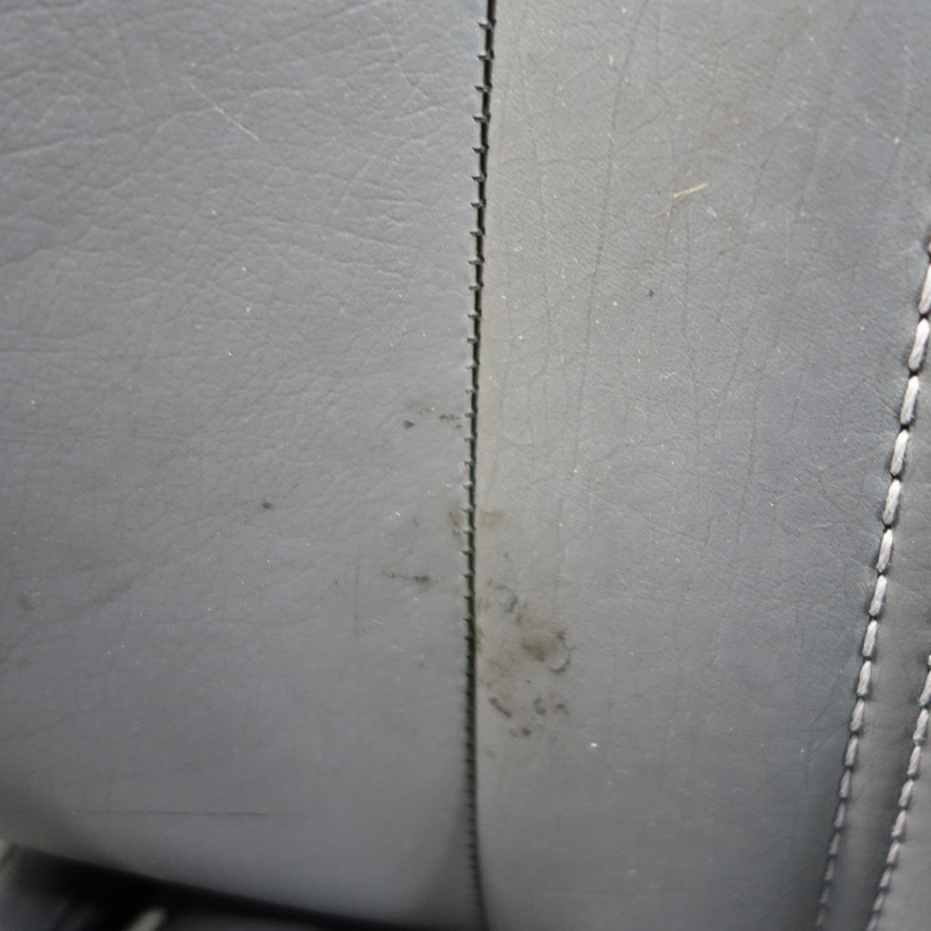 1986-1991 BMW E30 Sedan Basic Front Seat Pair Grey Silver Leather OEM