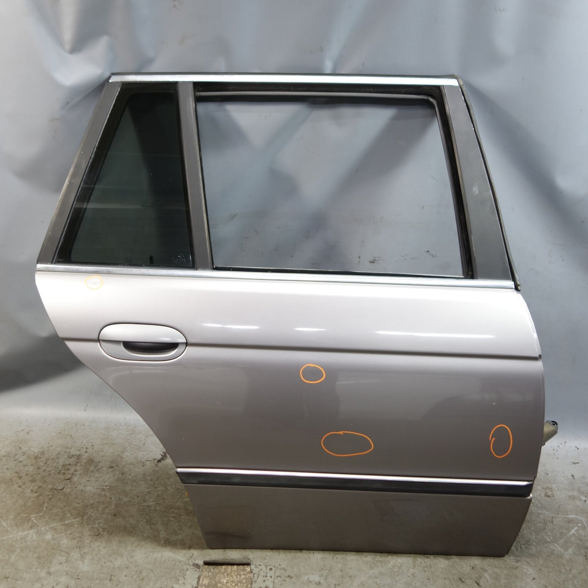 BMW E39 5-Series Touring Wagon Right Rear Passenger Door Shell Silver OEM 99-03