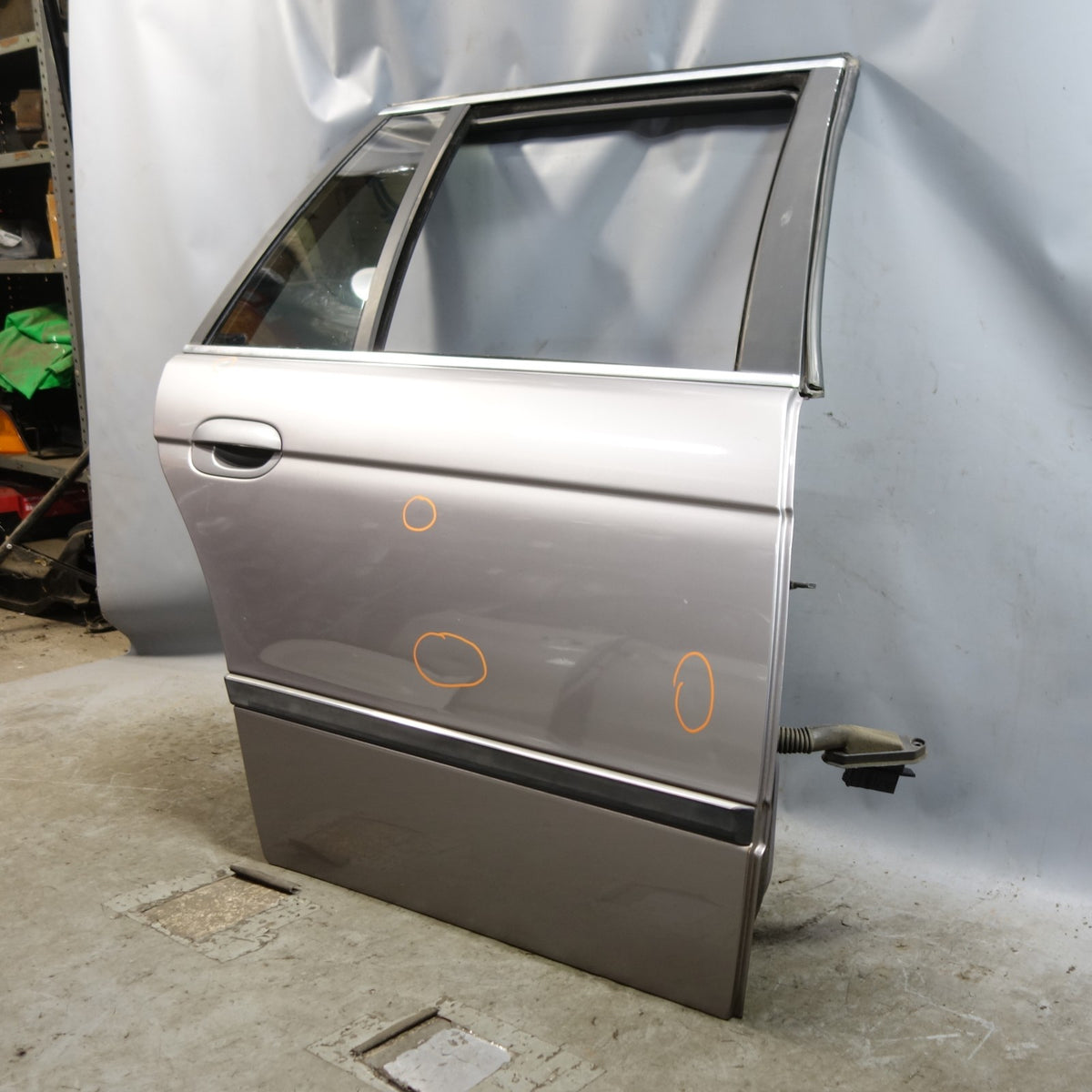 BMW E39 5-Series Touring Wagon Right Rear Passenger Door Shell Silver OEM 99-03