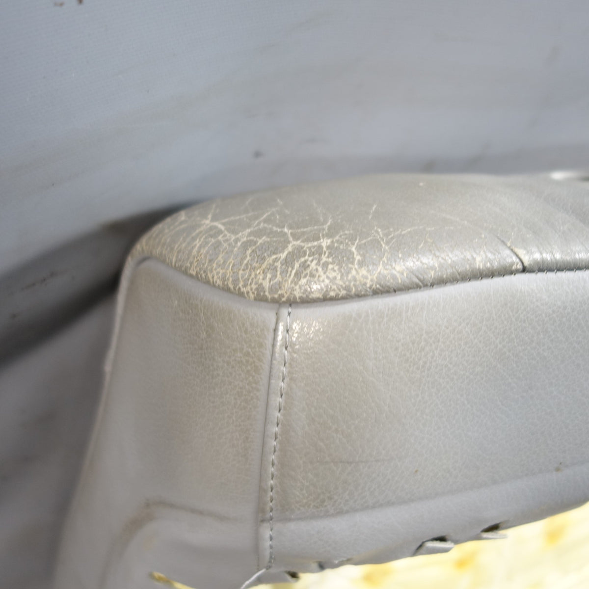 BMW E39 E38 Front Seat Backrest Cushion Grey Leather OEM 1999-2003