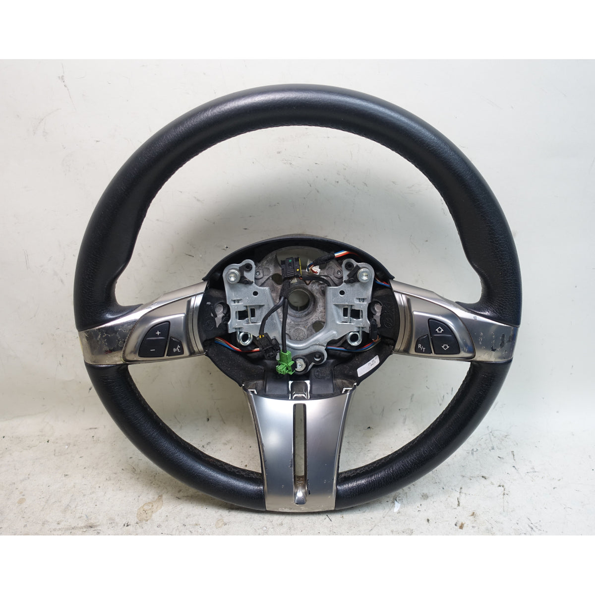 03-08 BMW E85 E86 Z4 Sport Leather Steering Wheel Multifunction Chrome Line OEM