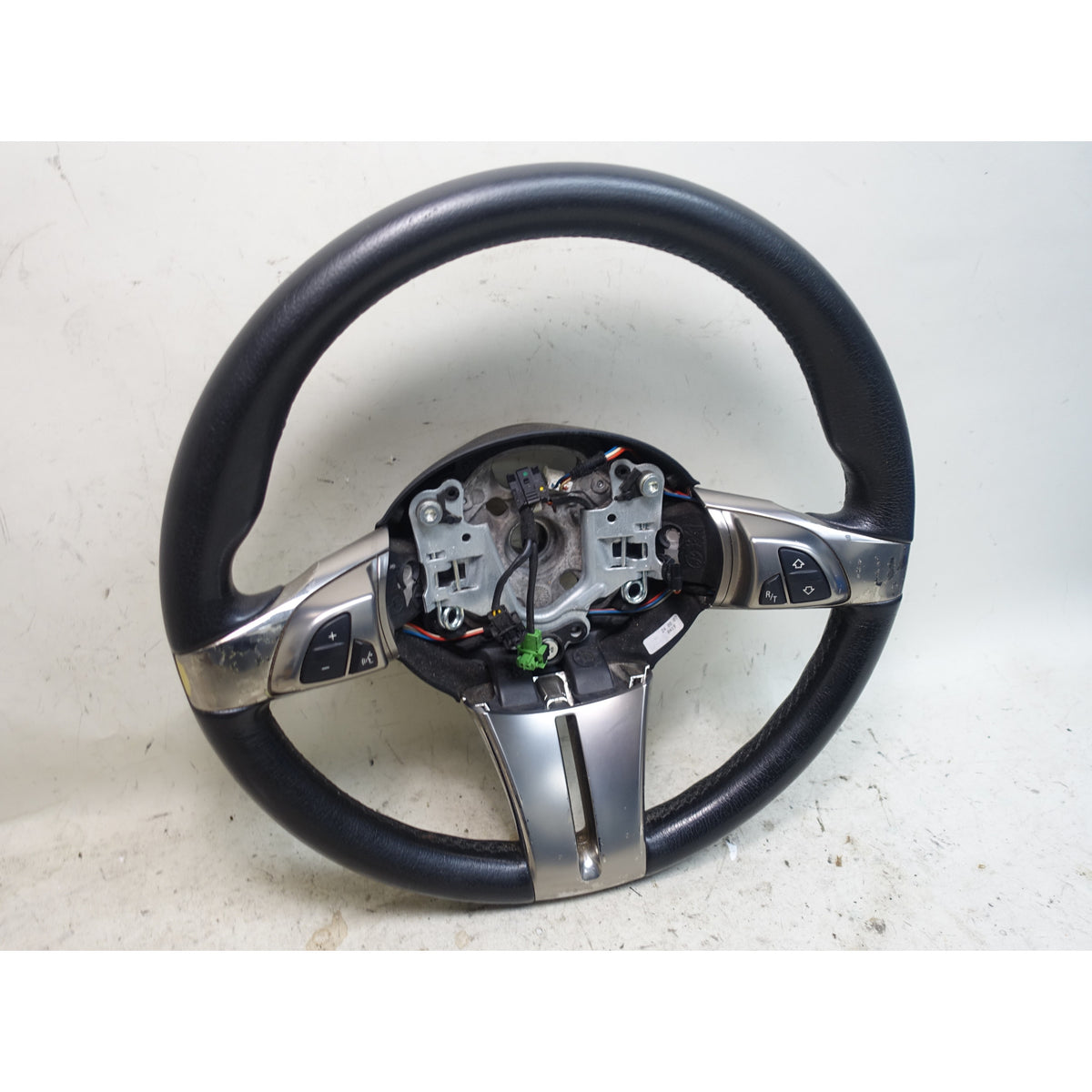 03-08 BMW E85 E86 Z4 Sport Leather Steering Wheel Multifunction Chrome Line OEM