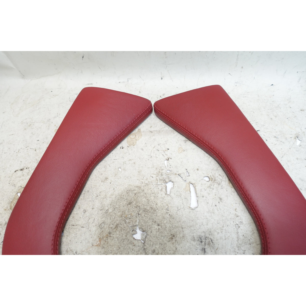 BMW Z3 Center Console Side Trim Wing Pair Tannin Red Leather OEM 1996-2002