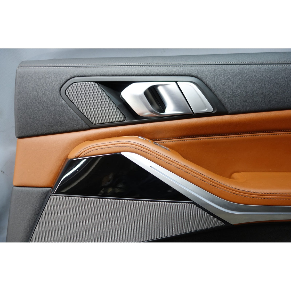 BMW X7 Rear Door Card Panel Pair Tartufo Brown Leather OEM 2019-2022 G07