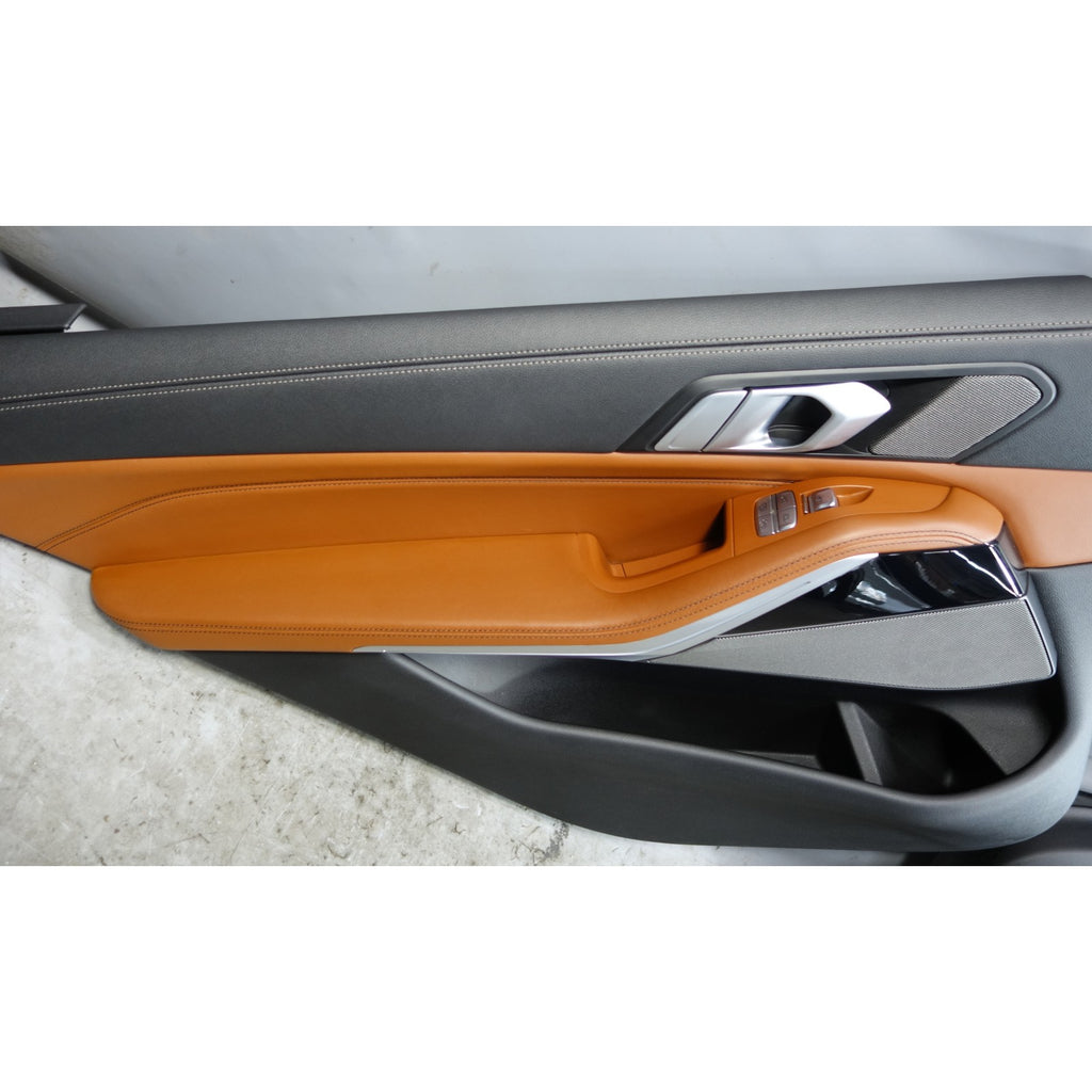 BMW X7 Rear Door Card Panel Pair Tartufo Brown Leather OEM 2019-2022 G07
