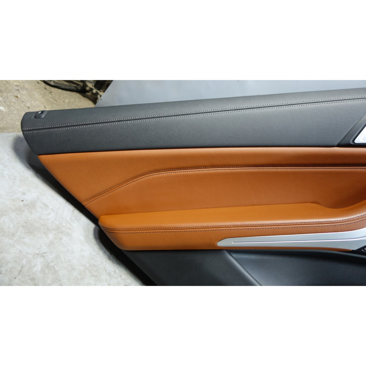BMW X7 Rear Door Card Panel Pair Tartufo Brown Leather OEM 2019-2022 G07