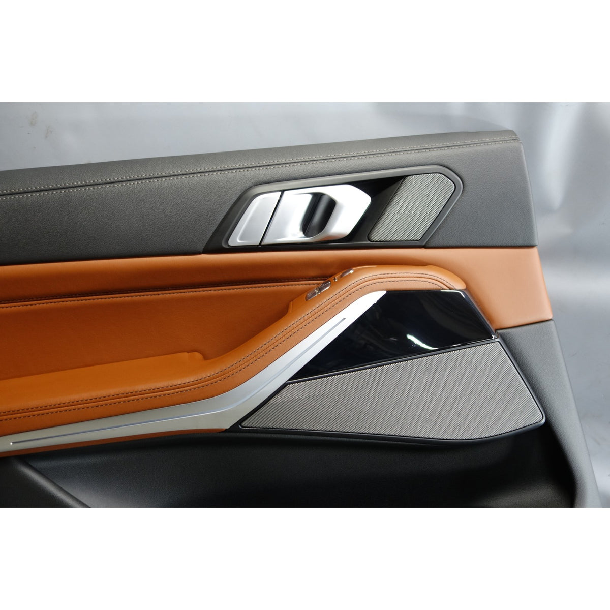BMW X7 Rear Door Card Panel Pair Tartufo Brown Leather OEM 2019-2022 G07