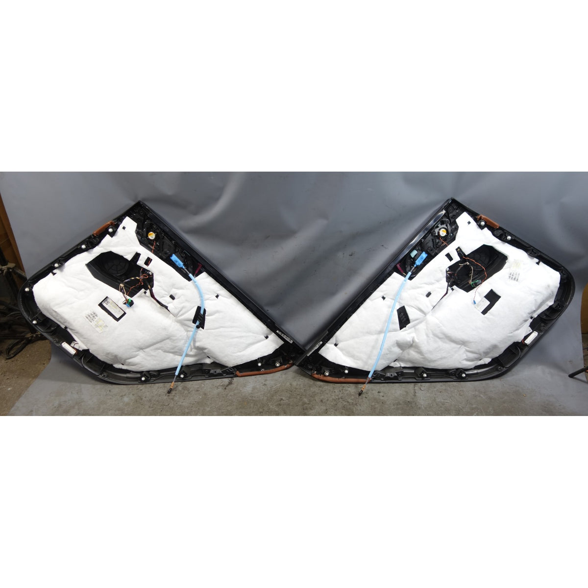 BMW X7 Rear Door Card Panel Pair Tartufo Brown Leather OEM 2019-2022 G07