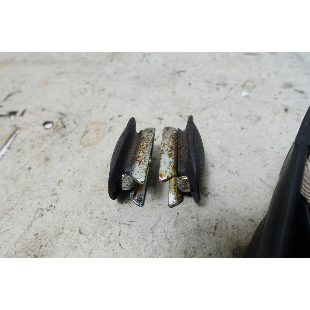 Damaged BMW E3 2002 E24 B-Pillar Black Grab Strap Handle Pair OEM 1968-1988