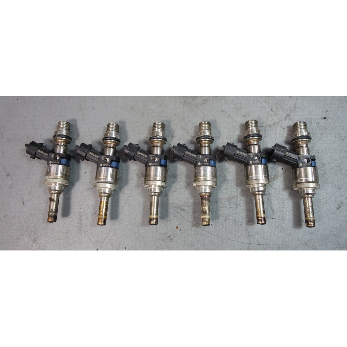 2010-2016 Porsche 970 Panamera Fuel Injector Set of 6 Base 4 S 4S GTS OEM Blue